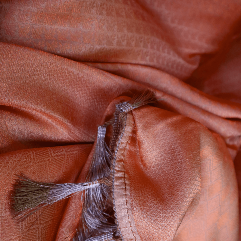 Peachy Pink Kanjeevaram Silk Saree - Image 6