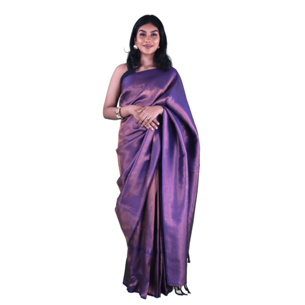 Purple Kanjeevaram Silk Saree