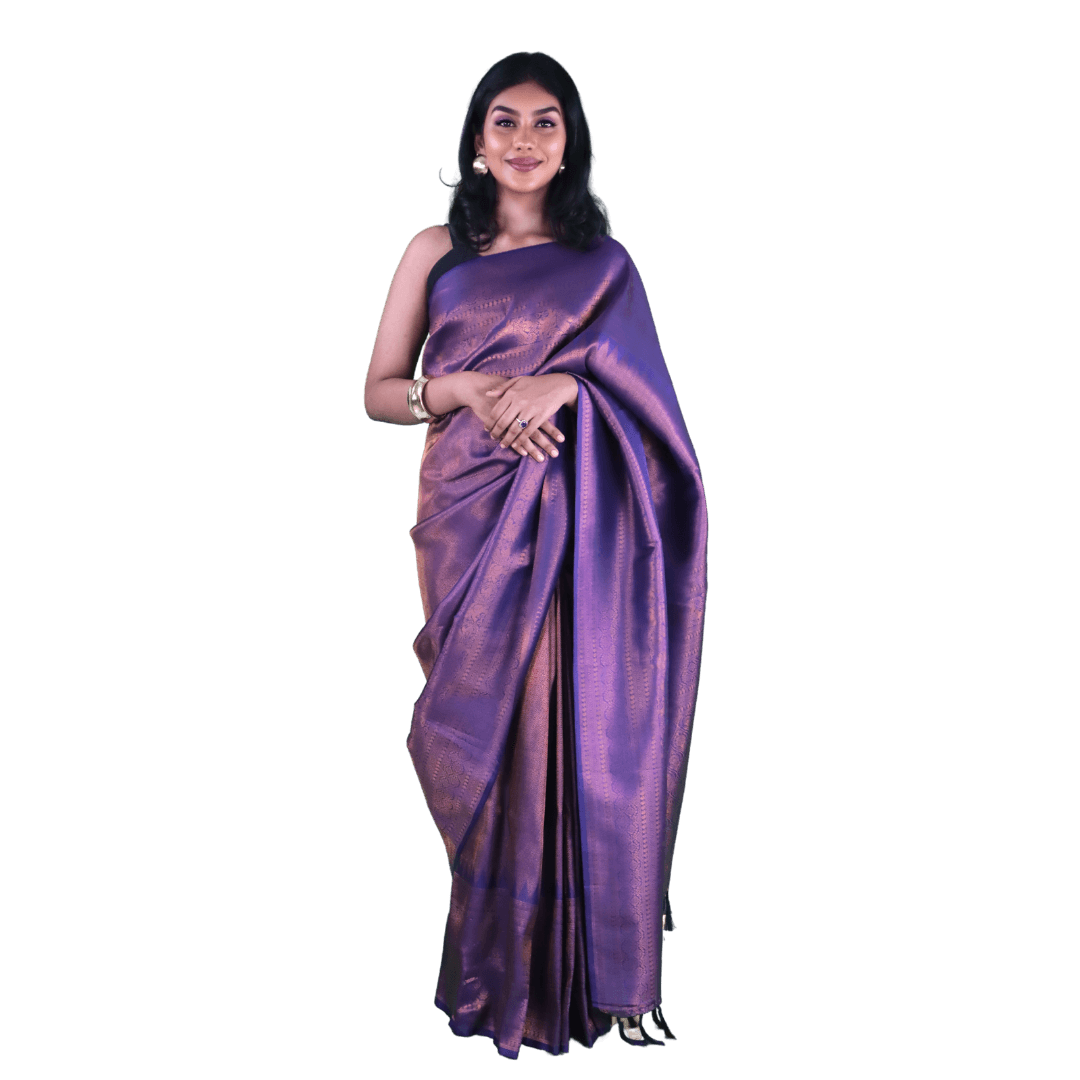 Purple Kanjeevaram Silk Saree