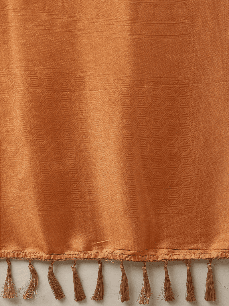 Peachy Pink Kanjeevaram Silk Saree - Image 5