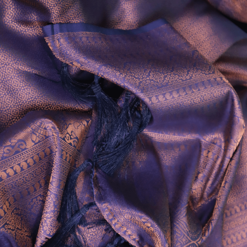 Purple Kanjeevaram Silk Saree - Image 7