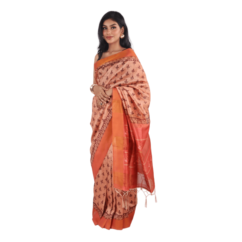 Orange Kosa Silk Saree - Image 4