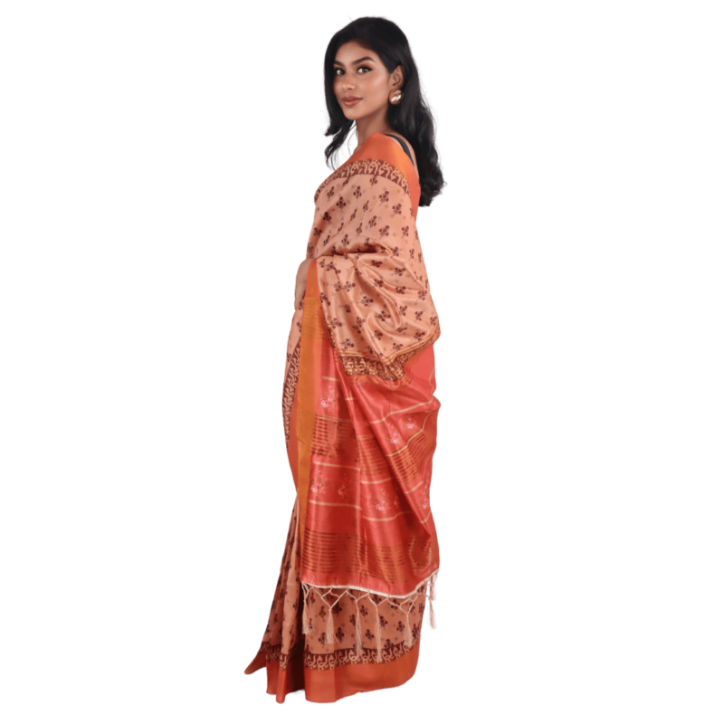 Orange Kosa Silk Saree - Image 3