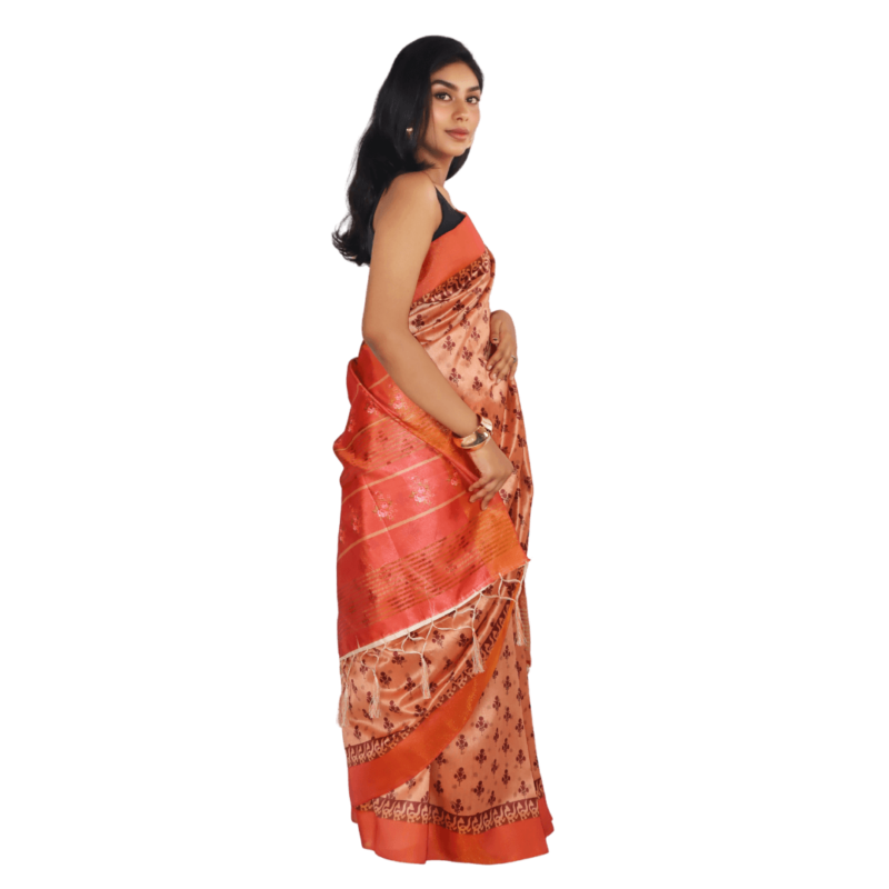 Orange Kosa Silk Saree - Image 2