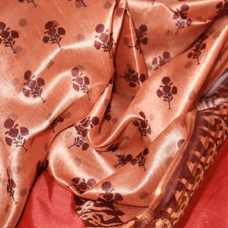 Orange Kosa Silk Saree - Image 6