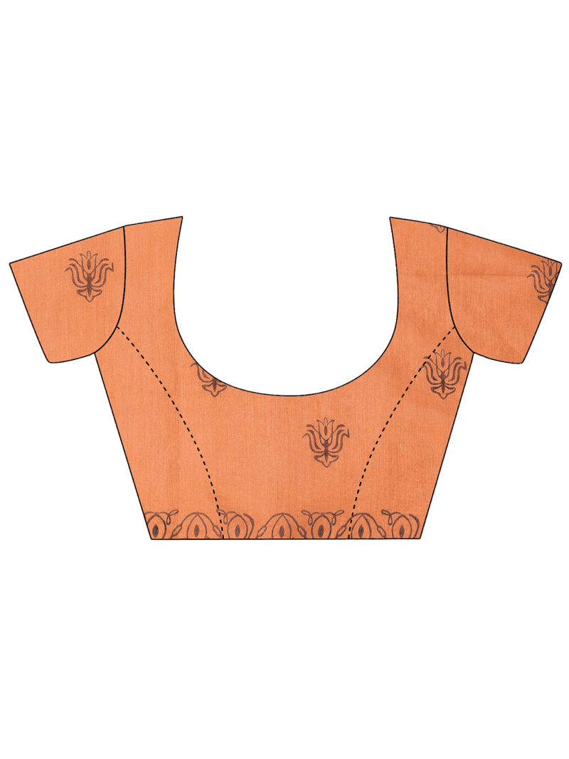Orange Kosa Silk Saree - Image 6